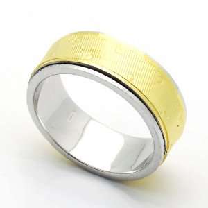   & Women Gold Plated Two Tone Spinner Ring (8 to 11) Size 11: Jewelry