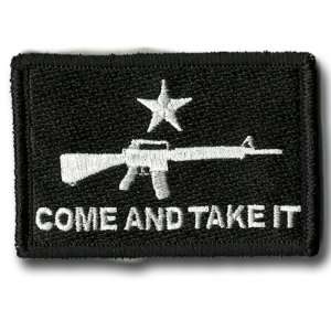  AR 15 Come and Take It Tactical Patch   Black Everything 