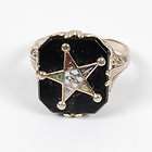 Art Deco Eastern Star 14k White Gold Ring Filigree