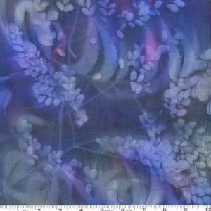  45 Wide Rayon Batik Challis Violet Fabric By The Yard 