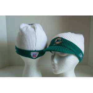   NFL Miami Dolphins Waffle Knit Billed Visor Beanie: Sports & Outdoors