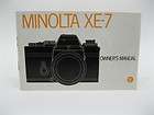 minolta xe 7 camera instruction book 