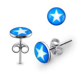 Star Logo Silver Earring