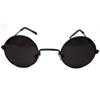  Retro Black Frame John Lennon Sunglasses W/Free Case 