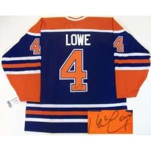  Kevin Lowe Signed Edmonton Oilers Vintage Jersey: Sports 