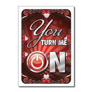  You Turn Me On Funny Valentines Day Greeting Card: Office 