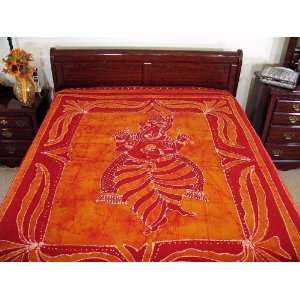   : India Cotton Bed Sheet Cover Ganesha Tapestry Throw: Home & Kitchen