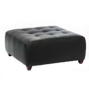   Leather, Tufted Square Cocktail Ottoman by Diamond Sofa Home