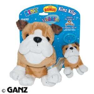  Webkinz Plush Bulldog with Bulldog Kinz Klip Toys & Games
