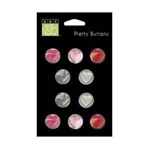  Bazzill Basics Paper Love Story Pretty Buttons 10/Pkg With 
