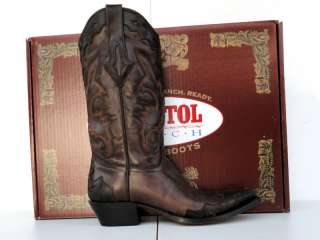 Resistol Ranch Womens Chocolate Wingtip Cowgirl Boots  