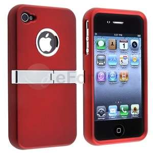   ON HARD CASE COVER W/CHROME STAND FOR iPhone 4 G 4TH 4S 4GS USA  