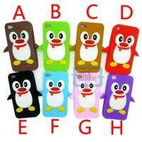   Penguin Silicone Soft Case Cover Skin For Apple iPhone 4 4G 4S S color