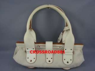 Auth Chloe White Cotton Canvas and Leather Hand / Shoulder Bag 