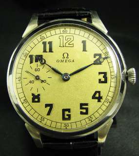 OMEGA Authentic Antique 1943 Mens Watch Metal Dial  