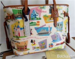 Dooney & Bourke Disneyland Retro Print Large Tassel Tote Handbag NWT 
