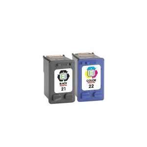  Compatible HP 21 & HP 22 Combo Pack (1 Black and 1 Color 