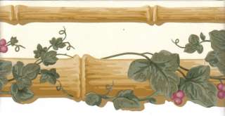 45 Feet DIE CUT BAMBOO WITH IVY Wallpaper bordeR Wall  