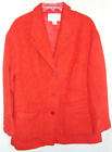 oscar de la renta red wool cardigan sweater jacket sz