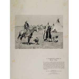   Remington Indian Village Apache Print   Original Print