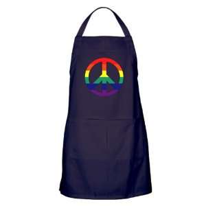  Apron (Dark) Rainbow Peace Symbol Sign: Everything Else