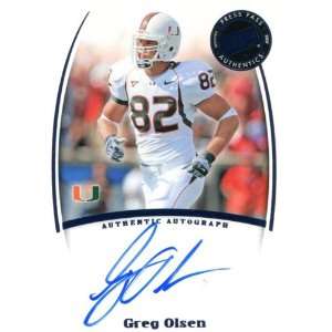 Greg Olsen Autographed/Hand Signed 2007 Press Pass Card