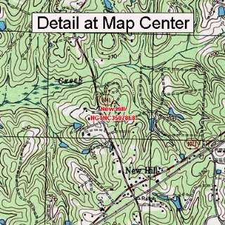USGS Topographic Quadrangle Map   New Hill, North Carolina (Folded 