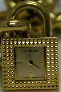 Burberry Womens Goldtone Charm Bracelet Watch BU5232  