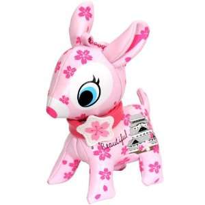  cute big pink deer charm cherry blossom temple: Toys 