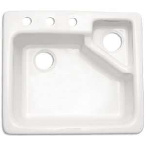 Peachtree Forge PF11 Claxton Kitchen Sink, 3 Hole, w/Microban, White