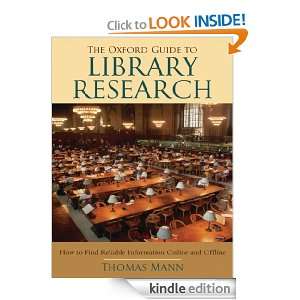 The Oxford Guide to Library Research: Thomas Mann:  Kindle 