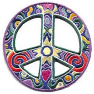    3 70s Colorful Retro Peace Sign Patch: Arts, Crafts & Sewing