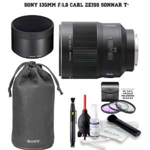 135mm f/1.8 Carl Zeiss Sonnar T* Autofocus SLR Lens + Sony Case + Sony 