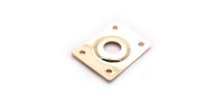 Square Rectangle Guitar Out/Input Jack Plate Gold New  