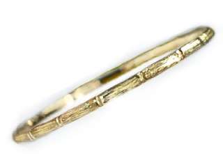 CLASSIC Rigid BAMBOO real 14K Gold Filled assorted sizes BANGLE  