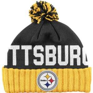  Pittsburgh Steelers Black Throwback Cuffed Knit Hat with 