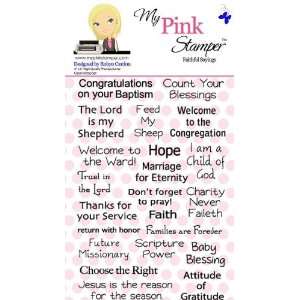  FAITHFUL SAYINGS My Pink Stamper Clear Acrylic Stamps 