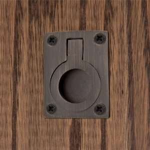  Small Rectangular Recessed Ring Pull   Antique Brass: Home 