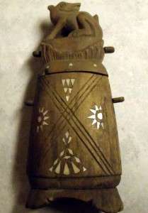 Antique Flask Abalone Primitive Native Louisiana Find  