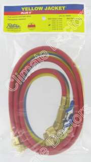   Pak  60 Yellow Jacket PLUS II 1/4 Hoses with compact ball valve end