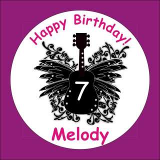 Personalized ROCK STAR birthday Cupcake picks toppers  