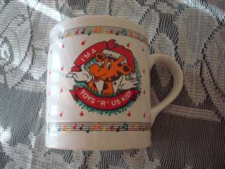 Musical Toys R Us Kid Mug Christmas 1990  