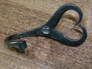   Antique hand Towel hanger Hook handmade by blacksmith country Heart