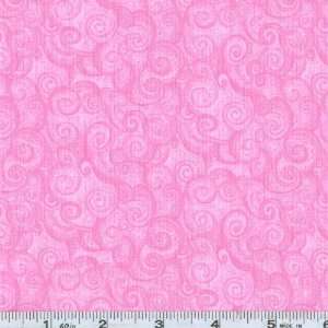  45 Wide A Wing and a Prayer Cloud Swirls Pink Fabric By 