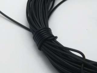 10M Black 2mm Rubber Cord Thread String for Pendants  
