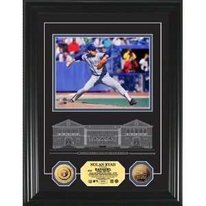  Nolan Ryan Hall of Fame Archival Etched Glass Framed 6 x 