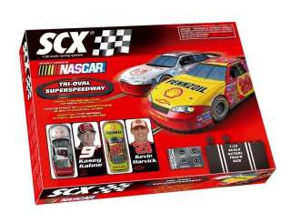 SCX 1/32 Tri Oval SuperSpeedway NASCAR Slot Car Set 80970 NEW!  