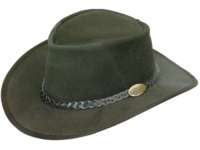 Jacaru Adventure Bushman Suede Leather Hat Black XL  