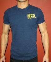 NEW HOLLISTER HCO MUSCLE SLIM FIT T SHIRT VINTAGE HERMOSA CO NAVY MENS 