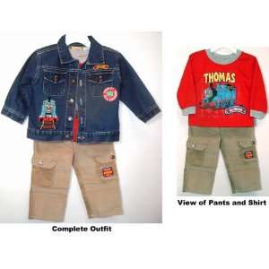  3 Piece Denim Jacket/Shirt/Pants Set   Size 4T: Everything 